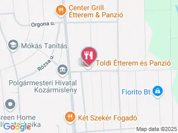 Toldi Étterem Kozármisleny a térképen