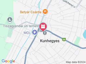 Kunhegyesi Dínó Park Kunhegyes a térképen