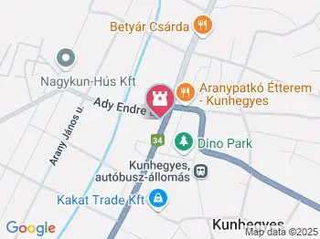 Református templom Kunhegyes a térképen