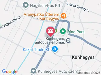 A XX. sz. áldozatainak emlékműve Kunhegyes a térképen