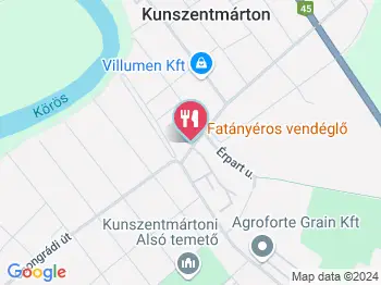 Fatányéros Vendéglő Kunszentmárton a térképen