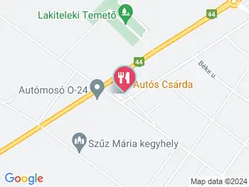 Autós Csárda Lakitelek a térképen