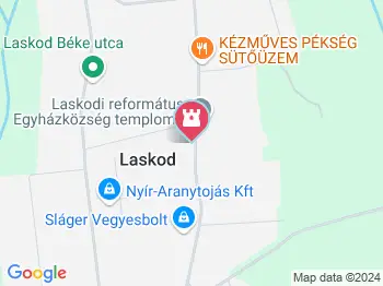 Református templom Laskod a térképen
