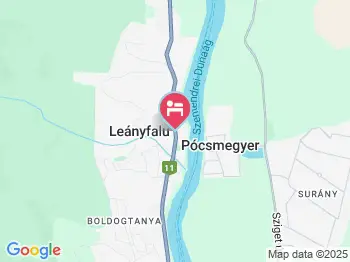 Fortuna Üdülőház Leányfalu a térképen