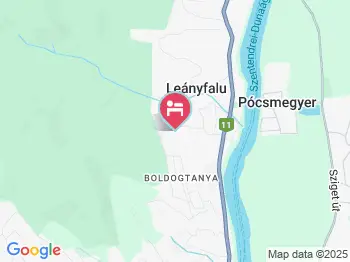 Kerekhegy Vendégház Leányfalu a térképen