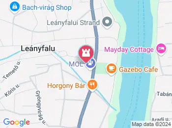 Római őrtorony romjai Leányfalu a térképen