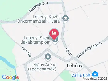 Vendégház a Két Toronyhoz Lébény a térképen