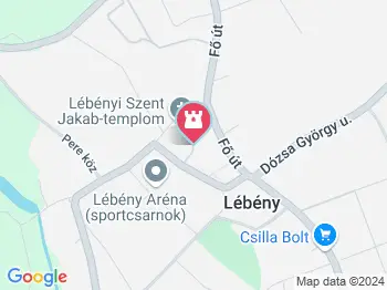 Zarándokok kútja Lébény a térképen