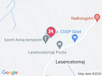 Aleksa Apartman Lesencetomaj a térképen