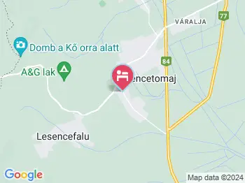 Balatoni Zöldkapus Vendégház Lesencetomaj a térképen