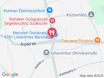 Dialbi Pékség Létavértes a térképen