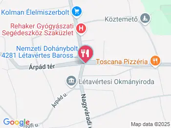 Döner Büfé Létavértes a térképen