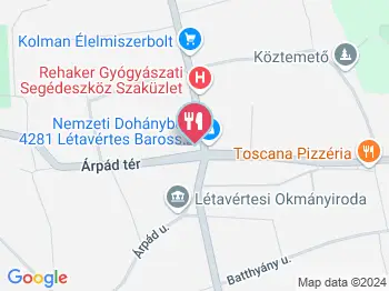 Kozma Mézeskalács Létavértes a térképen