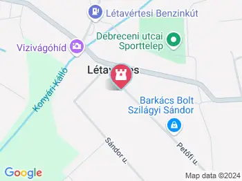 Nagylétai Vízi vágóhíd Létavértes a térképen