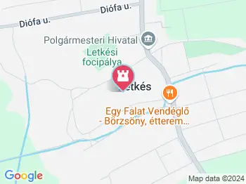 Letkési Mennybemenetel templom Letkés a térképen