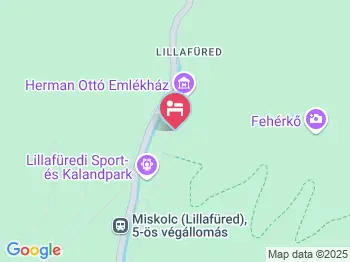 Lillaberek Vendégház Lillafüred a térképen