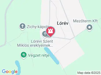 Szent Miklós szobor Lórév a térképen