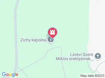 Zichy-kápolna Lórév a térképen