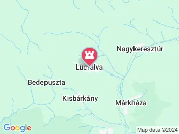 Pogányvár Lucfalva a térképen