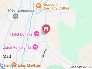 Percze Étterem Mád a térképen