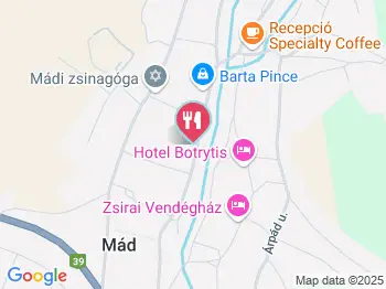 Unicum Presszó Mád a térképen