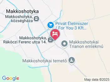 Bartus Vendégház Makkoshotyka a térképen