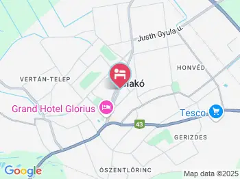 Borka Apartman Makó a térképen