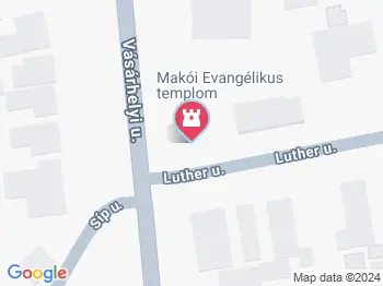 Evangélikus templom Makó a térképen