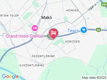 Fenyô Panzió Makó a térképen