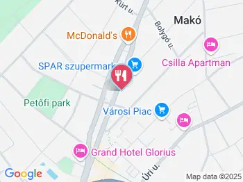 Gyöngy Cukrászda Makó a térképen