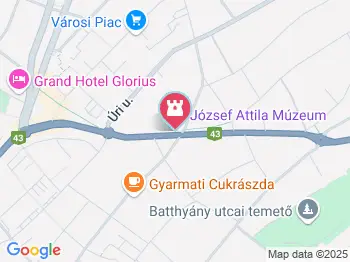 József Attila Városi Könyvtár és Múzeum Makó a térképen