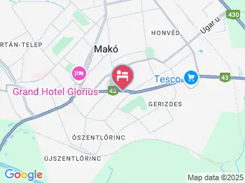Kerekes Panzió Makó a térképen