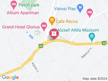 Návay Lajos szobra Makó a térképen