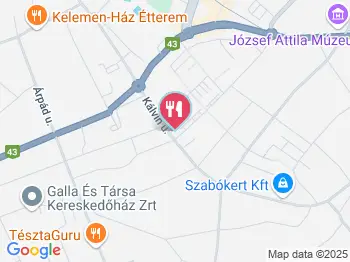 Papp Cukrászda Kálvin utca Makó a térképen