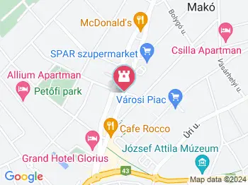 Szent István-lovasszobor Makó a térképen