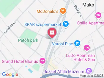 Szervita kápolna Makó a térképen