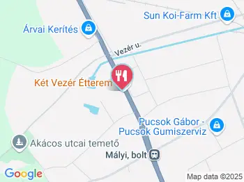 Két Vezér Étterem Mályi a térképen