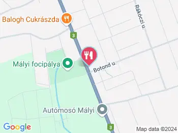 Útonálló Büfé Mályi a térképen