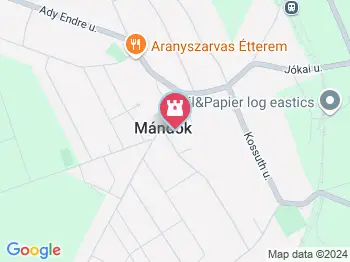 Forgách kastély Mándok a térképen