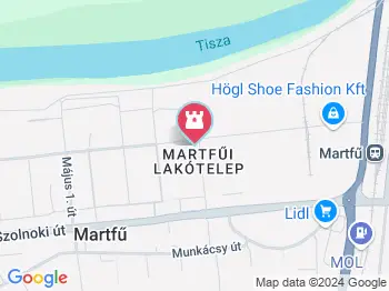 Martfűi Hely- és Ipartörténeti Gyűjtemény, Martfű Városi Művelődési Központ és Könyvtár Martfű a térképen