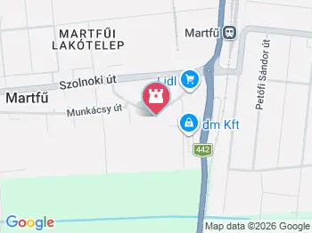 Szent István szobra Martfű a térképen