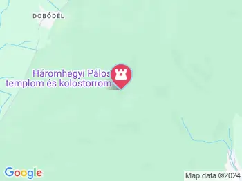 Háromhegyi Pálos templom-és kolostorrom Martonyi a térképen