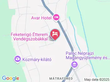 Feketerigó Panzió Mátrafüred a térképen