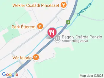 Bagoly Csárda Mecseknádasd a térképen