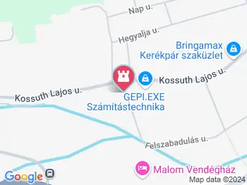 Keszler vízimalom Mecseknádasd a térképen