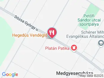 Hegedűs Vendéglő Medgyesegyháza a térképen