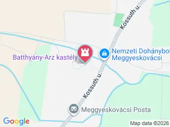 Batthyány-Arz kastély Meggyeskovácsi a térképen