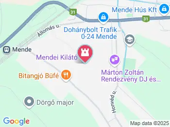 Mendei Kilátó Mende a térképen