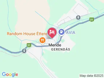 Mendei Vendégház Mende a térképen