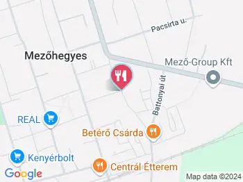 Betérő Csárda Mezőhegyes a térképen